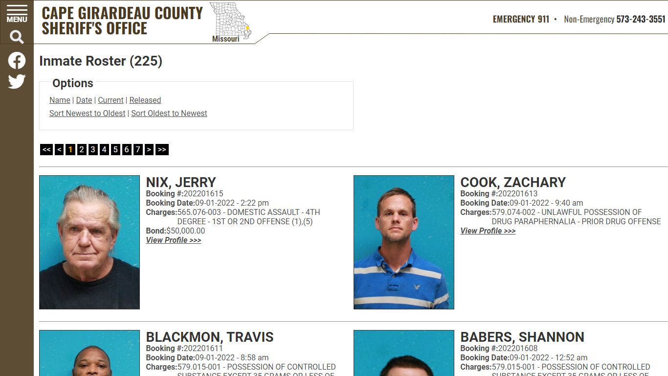 Inmate Roster - Cape Girardeau County MO Sheriff's Office